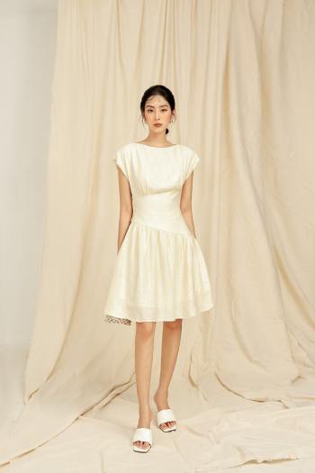 OLV - Đầm One Off Shoulder Dress Latte