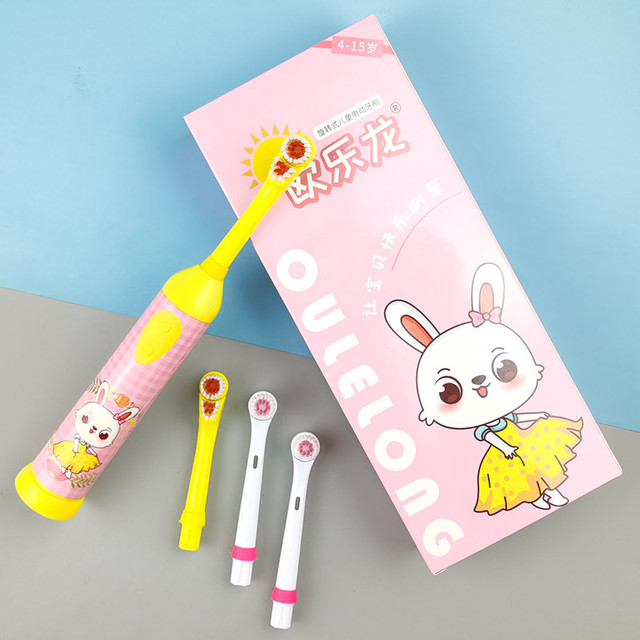 Bàn chải đánh răng trẻ em Xoay tự động Máy đánh răng tự động cho bé Cao cấp từ 5 - 15 tuổi