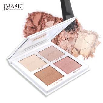 IMic Phấn Bột Highlight Bảng Màu Ánh Sáng Lung Linh Khuôn Mặt Đường Viền Làm Nổi Bật Khuôn Mặt Bronzing Trang Điểm 4 Màu Highlight