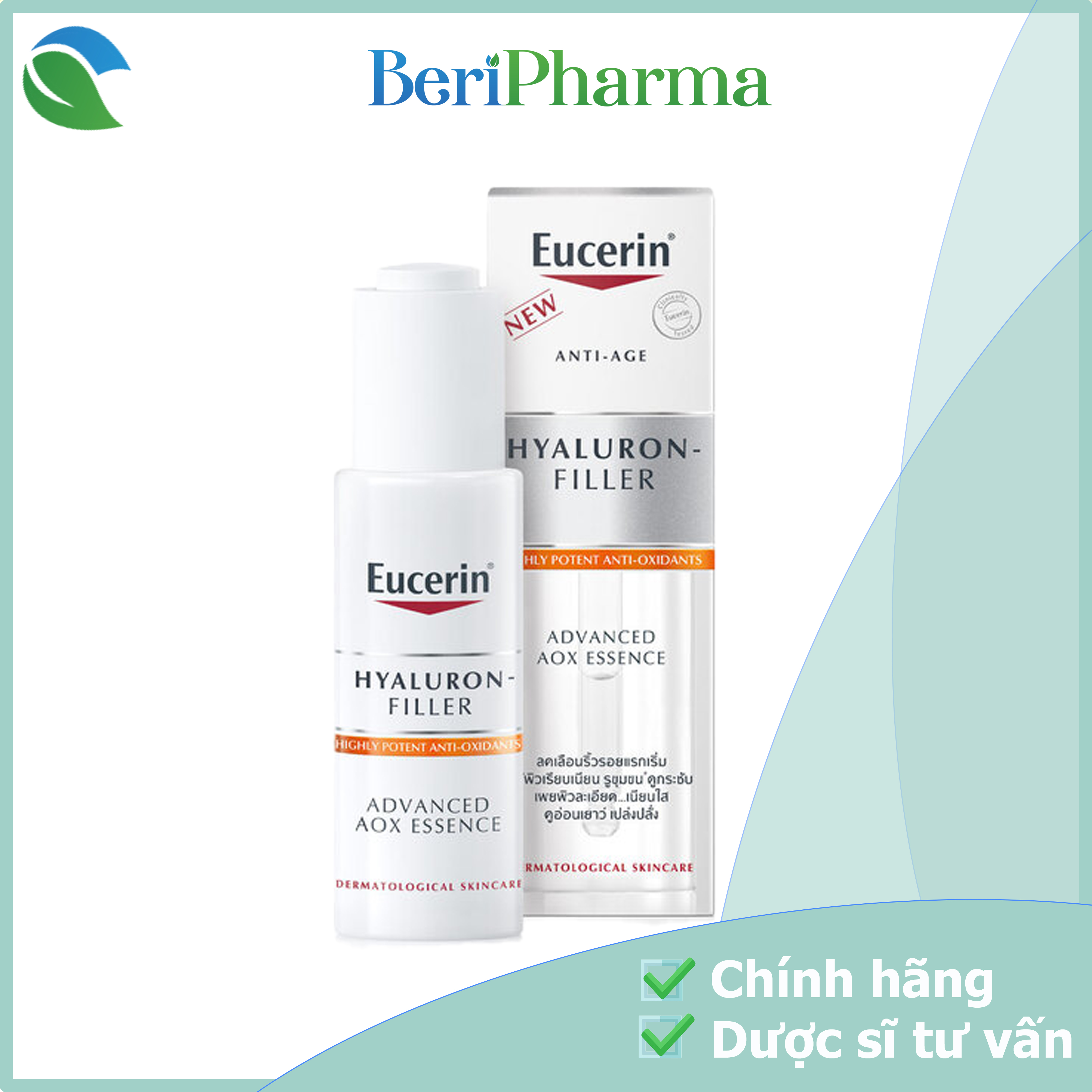 [HCM]Eucerin Tinh Chất Ngăn Ngừa Lão Hóa Hyaluron Filler Advanced AOX Essence 30ml