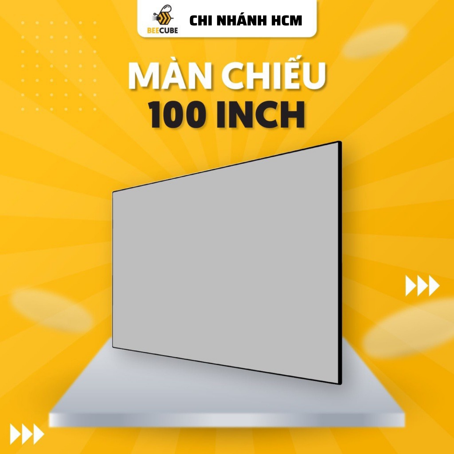 Màn chiếu cao cấp, màn chiếu hỗ trợ tương phản cao 100 inch