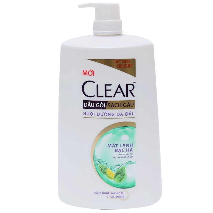Dầu gội Clear Mát lạnh Bạc Hà 1.4kg size lớn