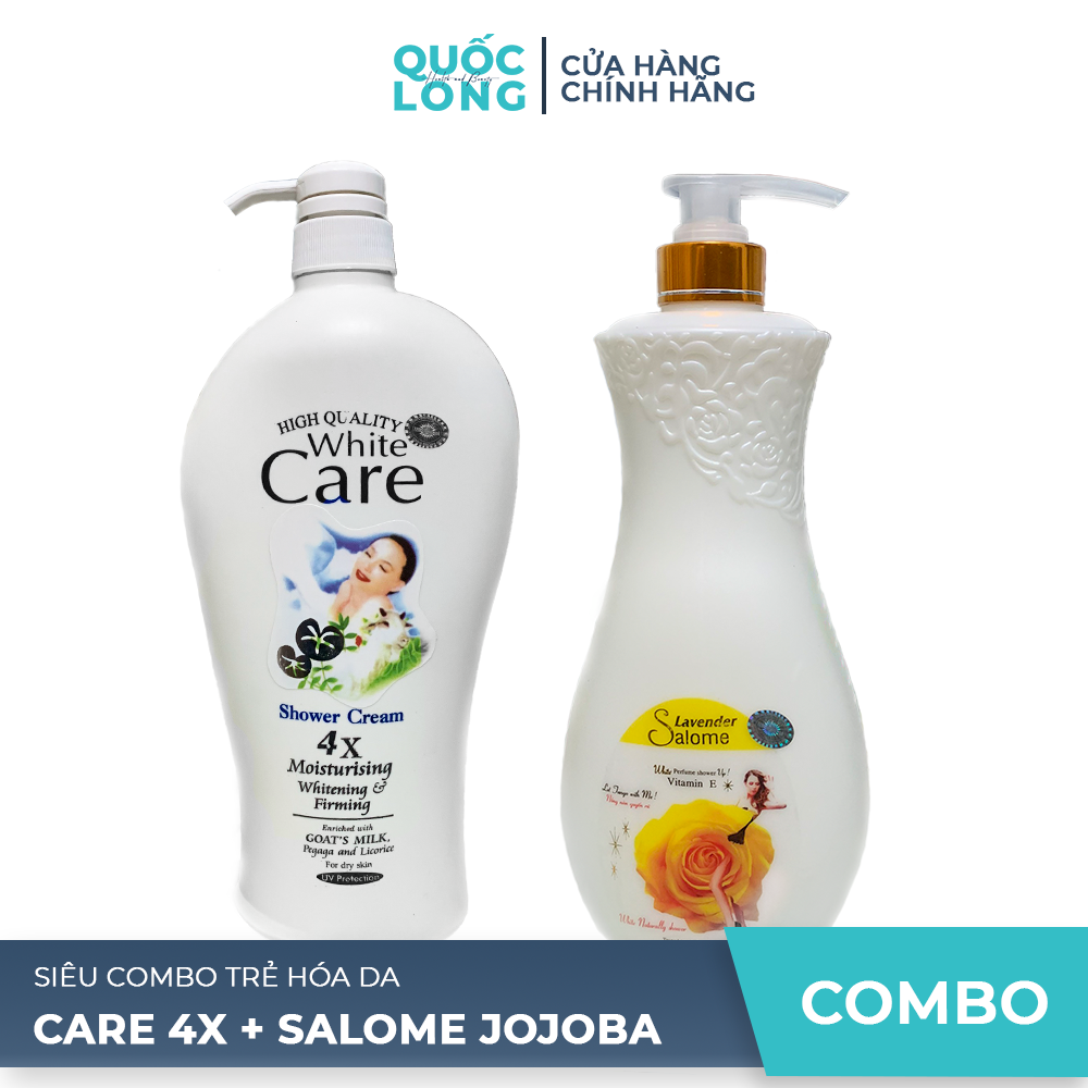 Siêu combo sữa tắm care 4x + salome jojoba