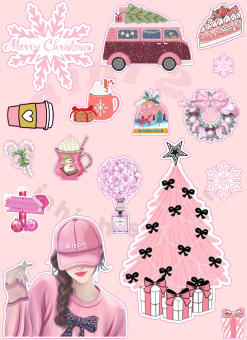 Set sticker trang trí Giáng sinh