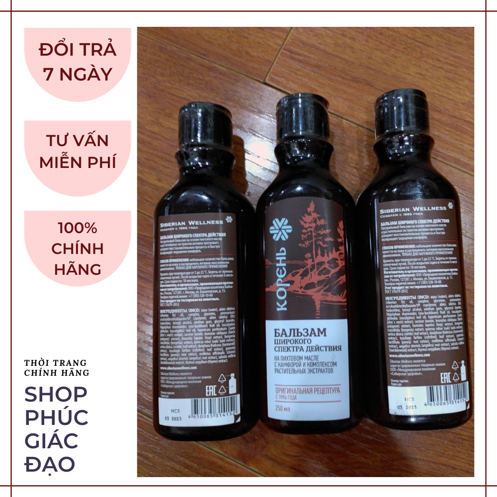 Dầu mát xa - Siberian Pure Herbs Collection Extra Rich Massage Balsam của Nga xuất khẩu