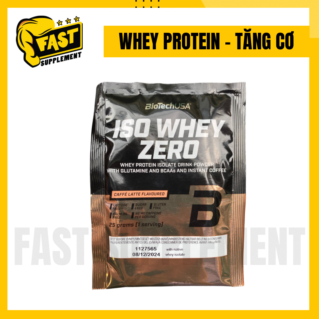 SAMPLE WHEY ISO WHEY ZERO |BIOTECH USA| GÓI DÙNG THỬ HỖ TRỢ TĂNG CƠ