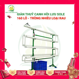 Giàn Trồng Rau Thuỷ Canh Áp Tường 8 Máng 2m 160 Lỗ