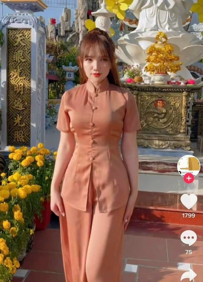 Đồ Lam Đi Chùa Nữ - Bộ Đi Lễ Chùa Đẹp Chất Lụa mềm mịn tôn dáng hàng thiết kế bigsize 70 kg