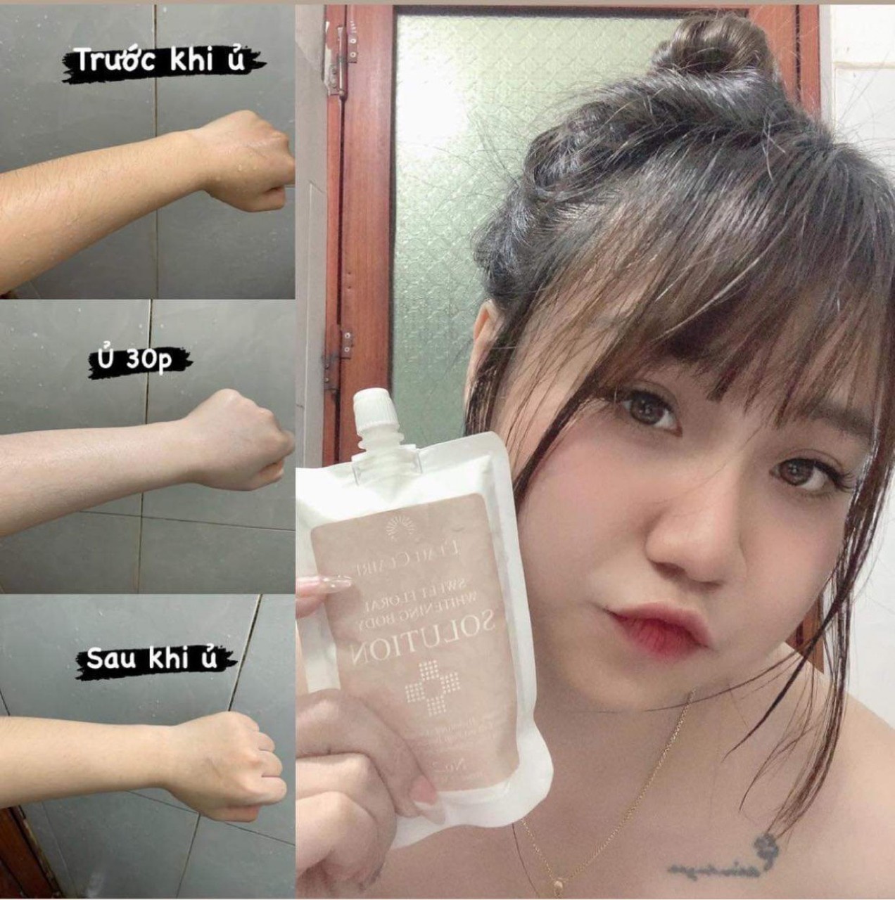 Ủ trắng body hàn quốc - solution - leauclair - trắng sáng bật tông da ngay sau lần đầu tiên