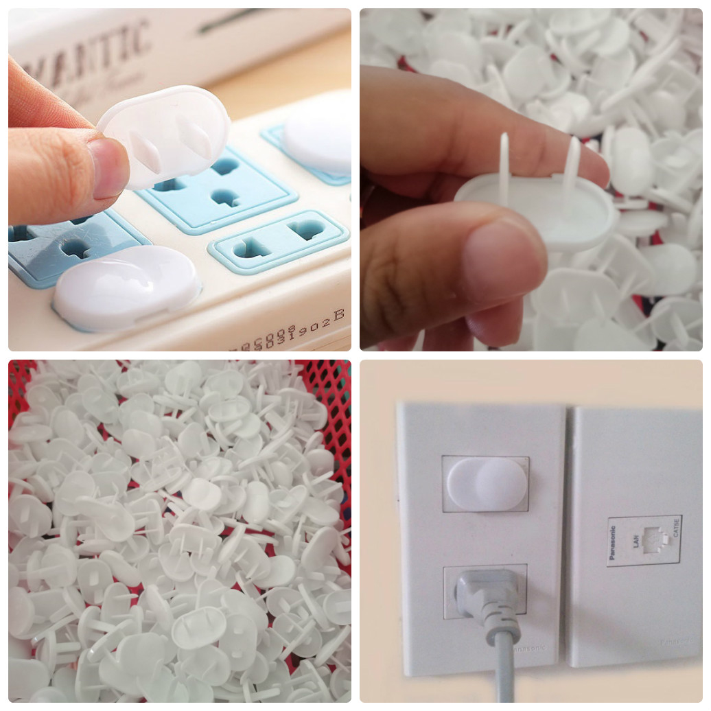 Bộ 10 nút bịt ổ điện 2 chấu an toàn cho bé