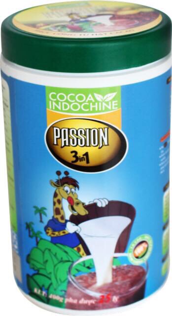 HCMBột Cacao sữa hoà tan Passion 3 in 1 - Cocoa Indochine Hủ xanh 450g