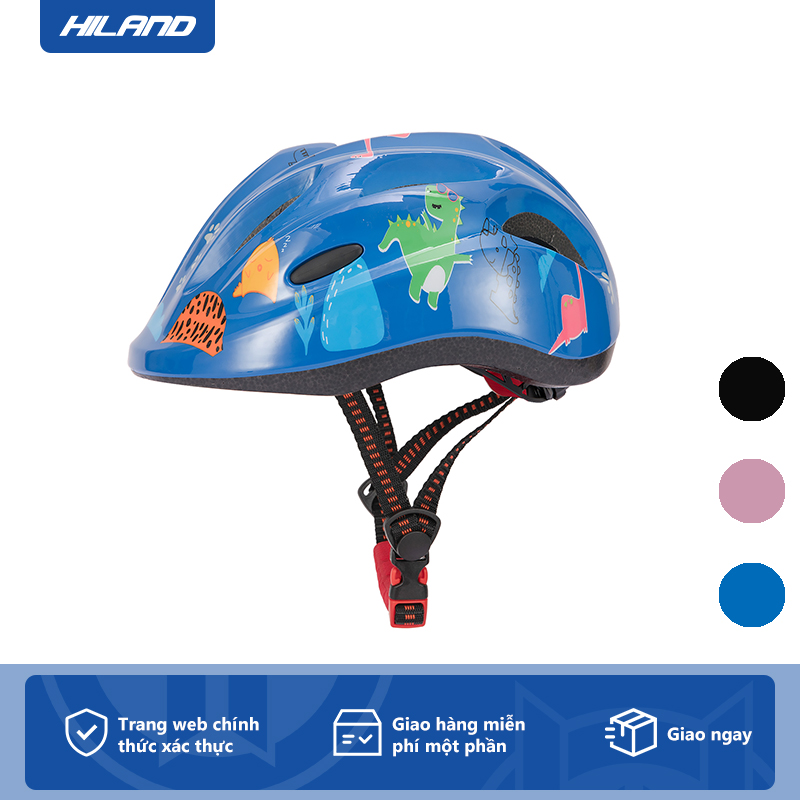 Hiland Mũ bảo hiểm xe đạp trẻ em HILAND Chất liệu xốp pvc siêu nhẹ an toàn, thiết kế rỗng tạo khả năng thở thích hợp cho các bé chơi thể thao ngoài trời từ 3-8 tuổi
