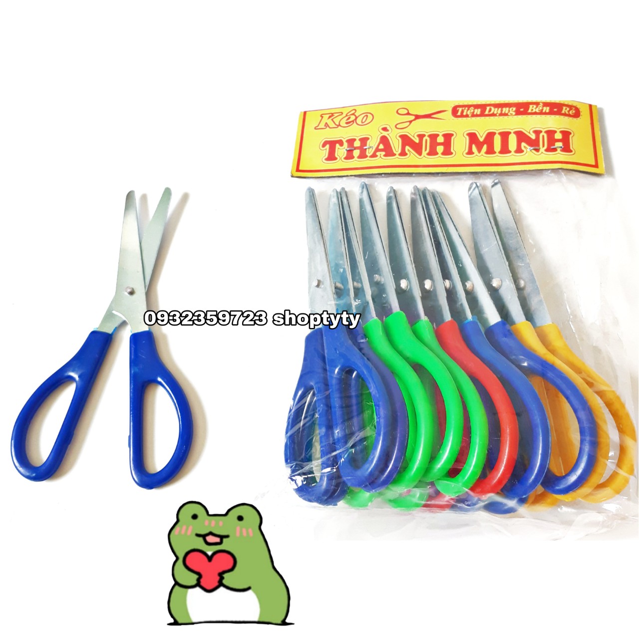1 bịch 10 cây kéo học sinh tiện lợi đầu tròn an toàn