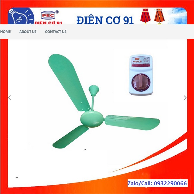 Quạt trần 3 cánh sắt điện cơ 91 qt1400