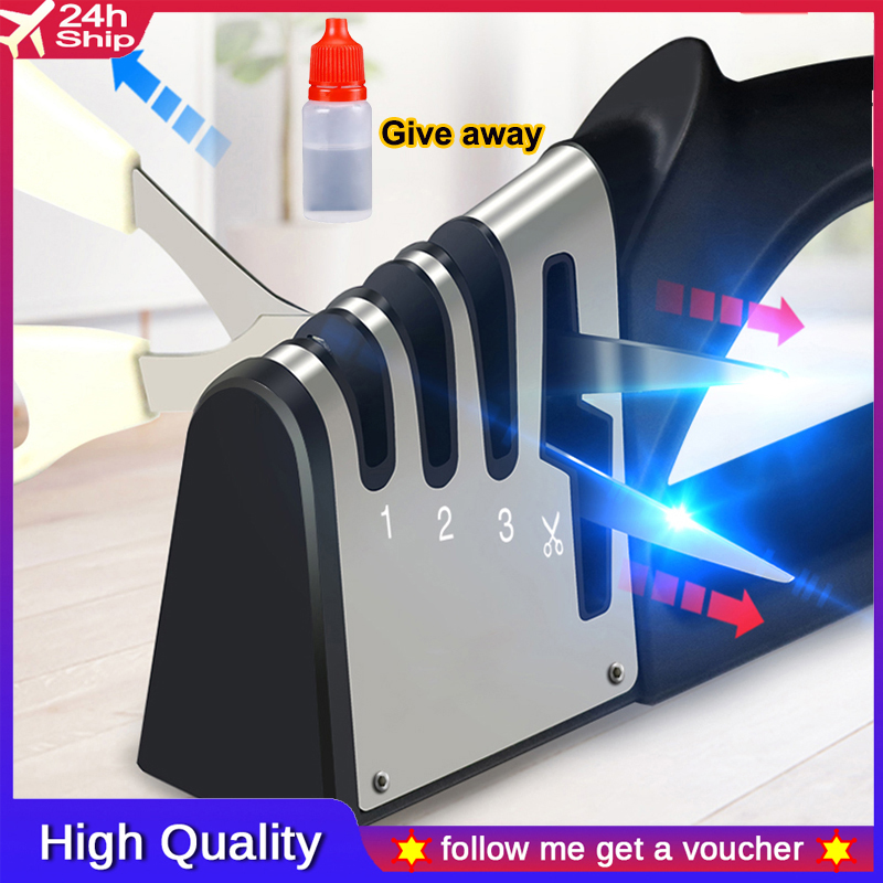 🔥dầu mài miễn phí🔥dụng cụ mài dao chống trượt cầm tay 4 trong 1 mới 2021 máy mài dao nhà bếp đá kim cương gốm sứ dụng cụ mài 4 giai đoạn mới chuyên nghiệp cho kéo dụng cụ dao dụng cụ mài kéo dao nhà bếp