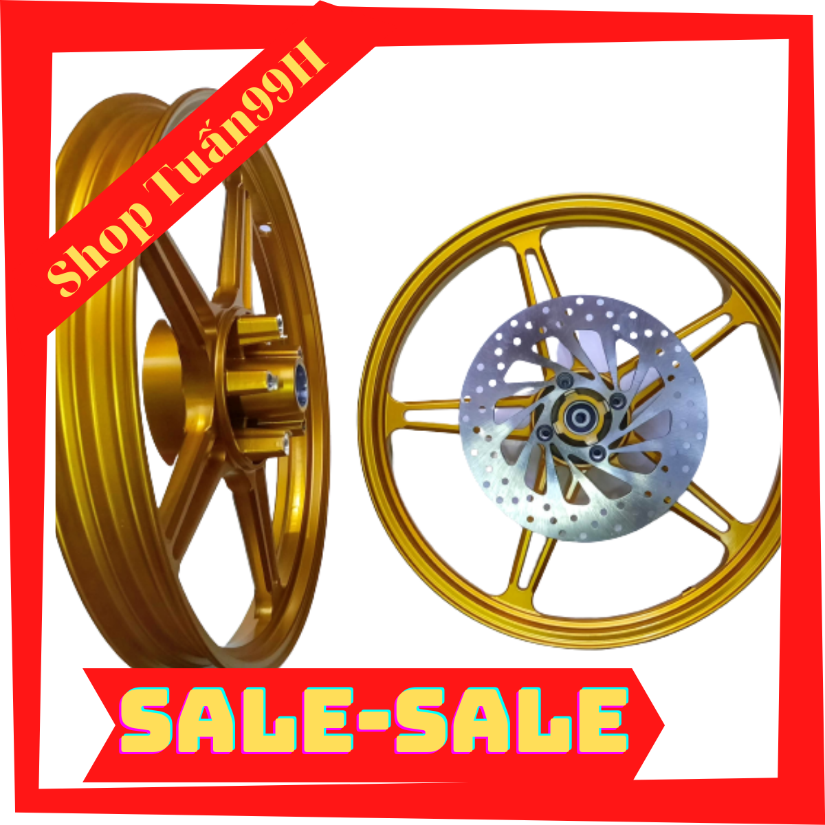 Mâm kiểu K10 dành cho Exiter 150 tặng kèm đĩa trước