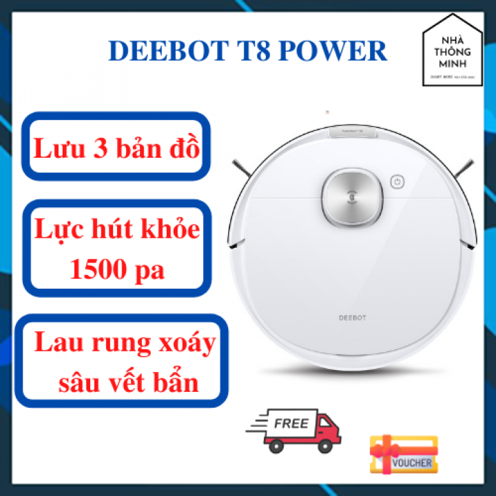 Robot hút bụi lau nhà ecovacs deebot t8 power - hàng trưng bày mới 99%