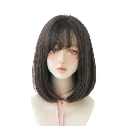 Tóc giả nữ Hàn Quốc cao cấp - Tóc giả nữ nguyên đầu cup ngắn. Tóc giả, tóc ngắn, tóc giả có da đầu, tóc vic
