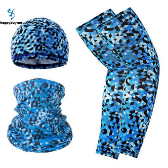 Nắp Hộp Sọ Tay Áo Làm Mát Lót Mũ Bảo Hiểm Dành Cho Nữ/Nam, Tay Áo Chống Nắng + Mũ + Khăn Trùm Đầu