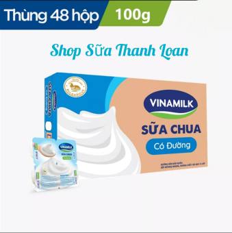 Thùng 48 Hộp Sữa Chua Ăn Vinamilk Có Đường 100g.