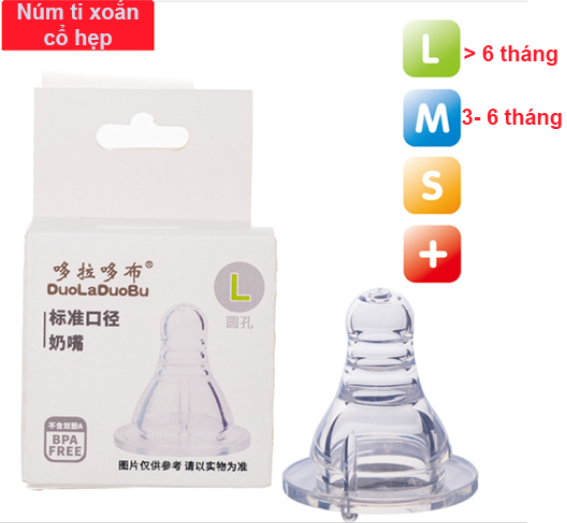 Núm ti cổ hẹp dạng xoắn - núm ti cổ hẹp