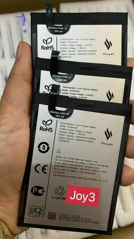 Pin  Vinsmart  các dòng Pin Aris / Aris pro, Pin joy4, Pin joy3,  Pin Live. 4, Pin live, Pin joy2+,  Pin joy1, Pin Active1+ Pin star, Pin star3, Pin star4, Pin 350U, Pin Bee, Pin Bee lite, Pin Bee 5