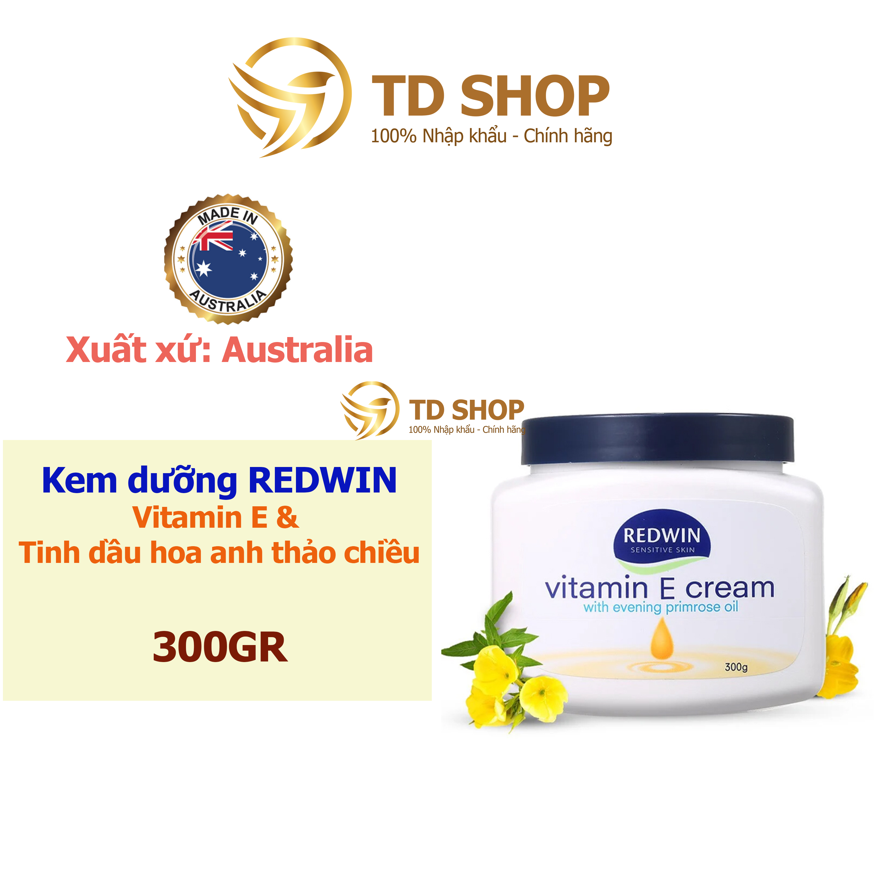 Kem dưỡng da vitamin E Redwin Cream