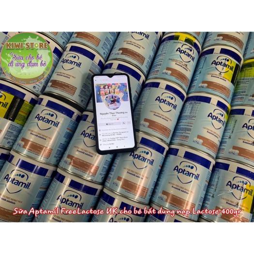 Sữa Aptamil Lactose Free Uk dành cho bé bất dung nạp Lactose 400gr bay air 100 đầy đủ bill store