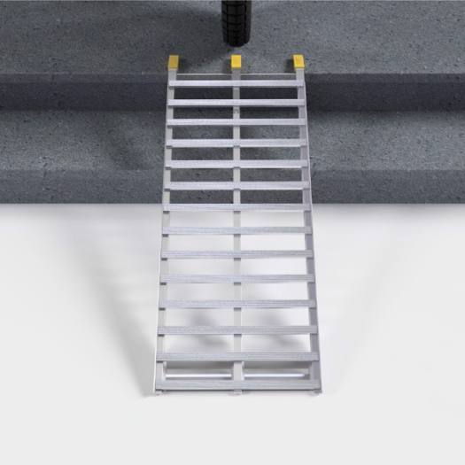 Cầu dắt xe máy (Dốc lên xe) hợp kim nhôm 105x42cm cho thềm nhà từ 31- 35cm