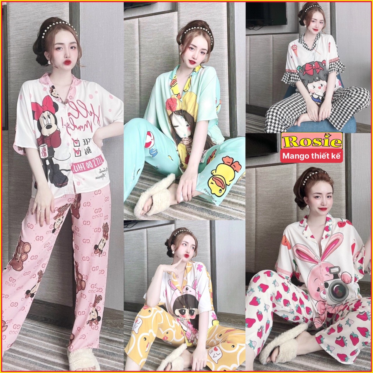 Bộ pyjama lụa mango Thiết kế Tay Ngắn quần dài cực xinh , thoải mái xinh xắn ở nhà, chuẩn hotgirl ❤️ Xuong may ❤️ ❤️ Bộ lụa gấm ❤️ bo lua satin ❤️ áo quần mặc ngủ ❤️ quan ao mac nha ❤️ do bo ❤️ pizama ❤️ đồ bộ