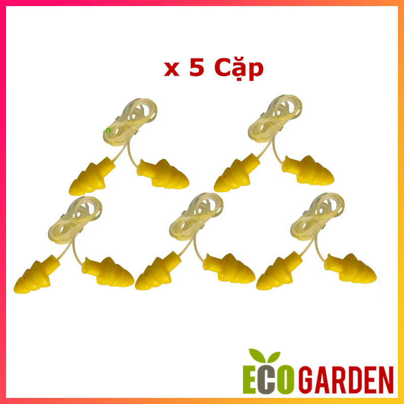 Combo 5 cặp nút bịt tai chống ồn 3 tầng mềm dẻo, chống ồn hiệu quả