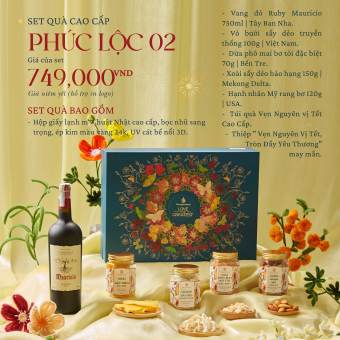 Set quà tết cao cấp Tết Phúc Lộc 2  Nonglamfood | Quà tết cao cấp Xuân Giáp Thìn cho người thân, bạn bè, doanh nghiệp