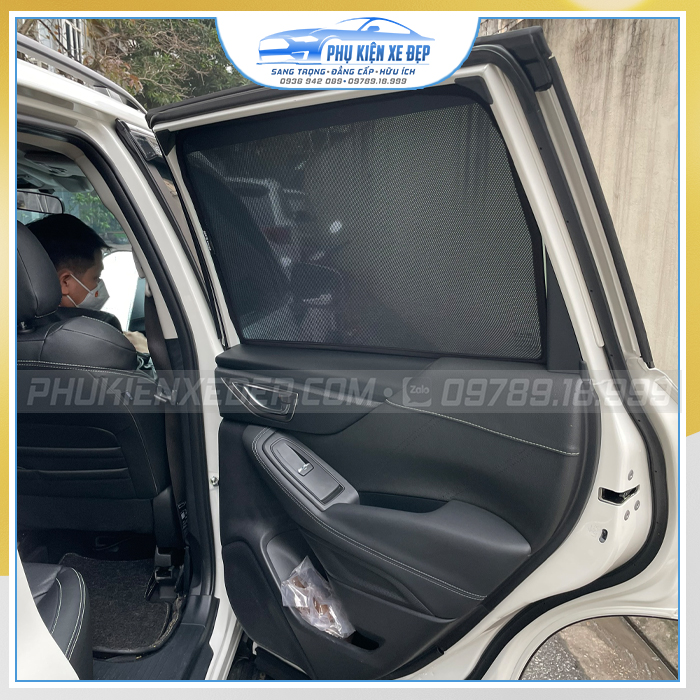 Rèm che nắng ô tô nam châm theo xe subaru forester ⚡ hàng loại 1 - lưới dày ⚡ - combo 4 tấm chắn nắng - việt nam sản xuất