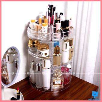 KỆ MỸ PHẨM XOAY 360 ĐỘ VỀ PHỤC PHỤ CÁC CH ĐỂ TRƯNG BÀY MỸ PHẨM