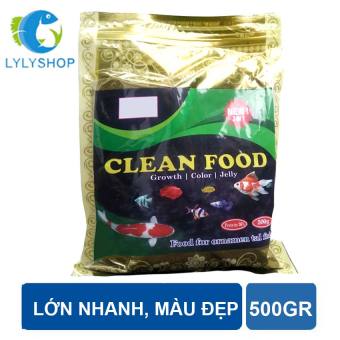 Thức ăn cho cá, cám cá CLEAN FOOD ( 500GR) cao cấp cho các loại cá cảnh, giúp cá lớn nhanh, lên màu đẹp, phát triển mạnh