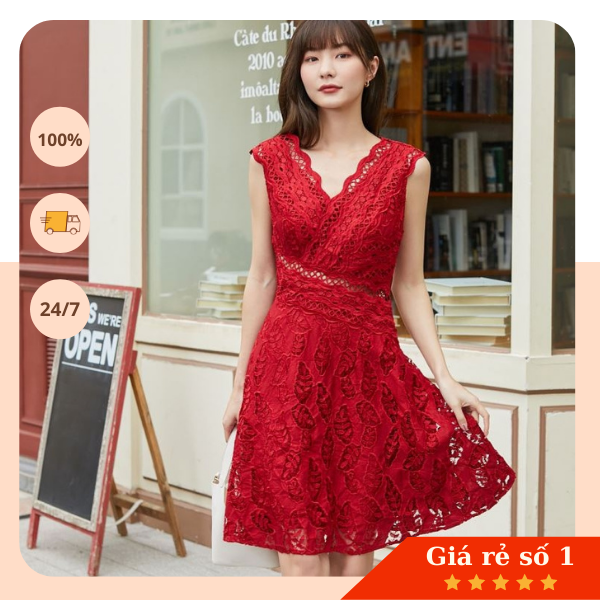 Đầm ren chữ A Vero moda - Đầm Vero moda sale