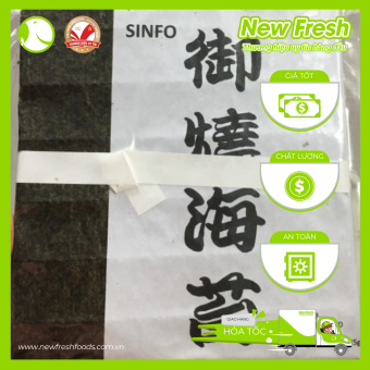 Lá Cuốn Nori 100% Rong Biển Tươi Sấy Khô Nhật Bản Túi 50 Lá