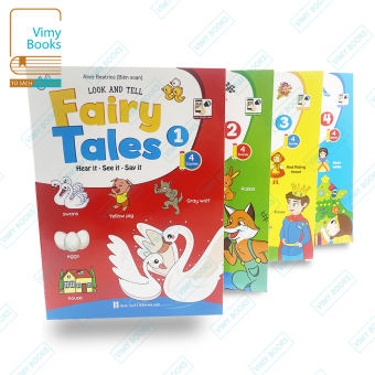 Sách - Look And Tell, Fairy Tales (Bộ 4 Quyển Truyện Tranh Tư Duy Tiếng Anh )