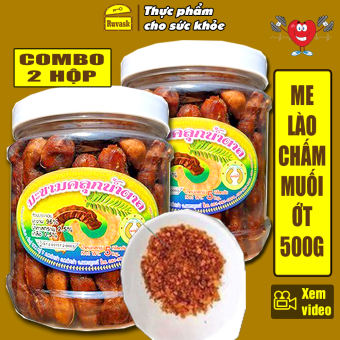 COMBO 2 HỦ Me Lào Muối Ớt Một Nắng Loại Ngon 1Kg - Me Lào Muối Tôm Giá Sỉ - Me Thái Một Nắng - Đồ Ăn Vặt Nội Địa Ngon Giá Rẻ - Ruvask
