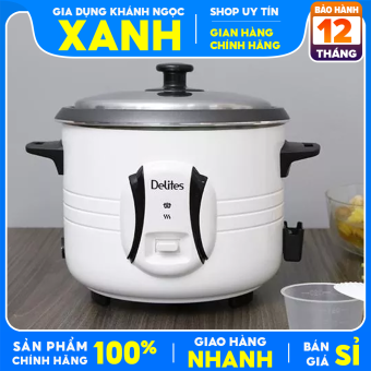 Nồi cơm điện Delites 1.5 lít NCR1502 -Tr bày Mới 98-99% Chính Hãng,sử dụng 2-3 người ăn, lòng nồi chống dính,công nghệ nấu 1D-Bảo Hành 12 Tháng