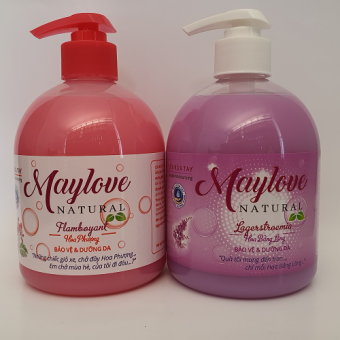 Sữa rửa tay Maylove Bộ đôi tuổi học trò ( HOa Phượng + Hoa Bằng lăng ) 500ml