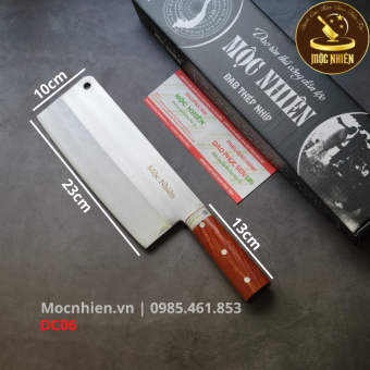 Dao Chặt Gà Vịt Thép Không Gỉ Cán Gỗ Hương - Mộc Nhiên Phúc Sen - Mã DC06 [ CHÍNH HÃNG ]