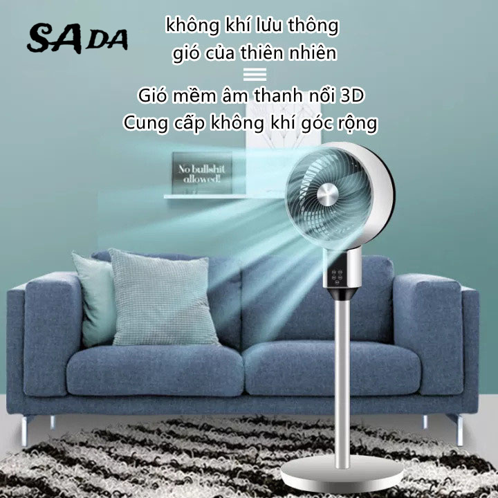 SADA quạt sàn tuabin lưu thông không khí tản nhiệt im lặng điều khiển thời gian bằng điều khiển từ xa thiết kế nhỏ gọn cao Thích hợp cho gia đình hoặc các bữa tiệc bàn làm việc và phòng ngủ th