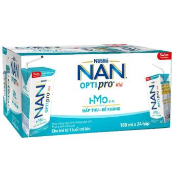 Thùng sữa bột pha sẵn Nan Optipro Kid hộp 180ml (24 hộp)