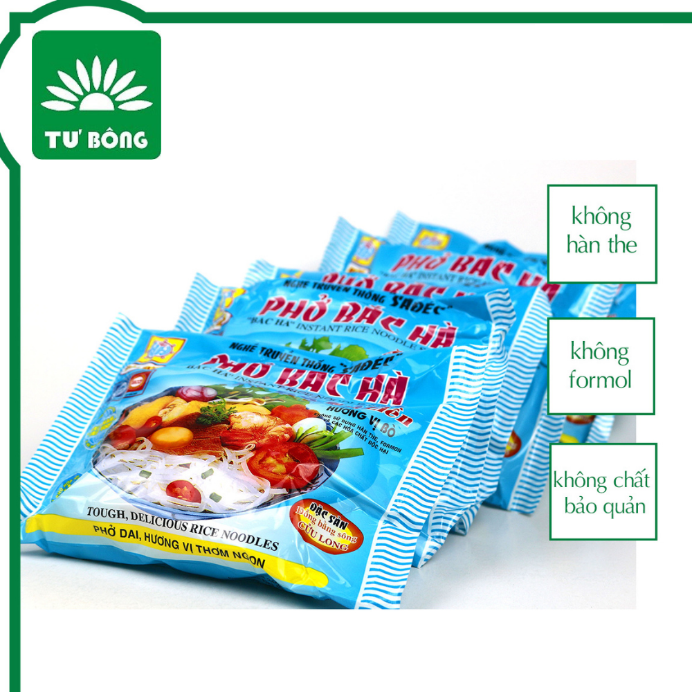 Combo 5 gói phở ăn liền Hoà Hưng Sa Đéc- Phở Bắc Hà hương vị bò
