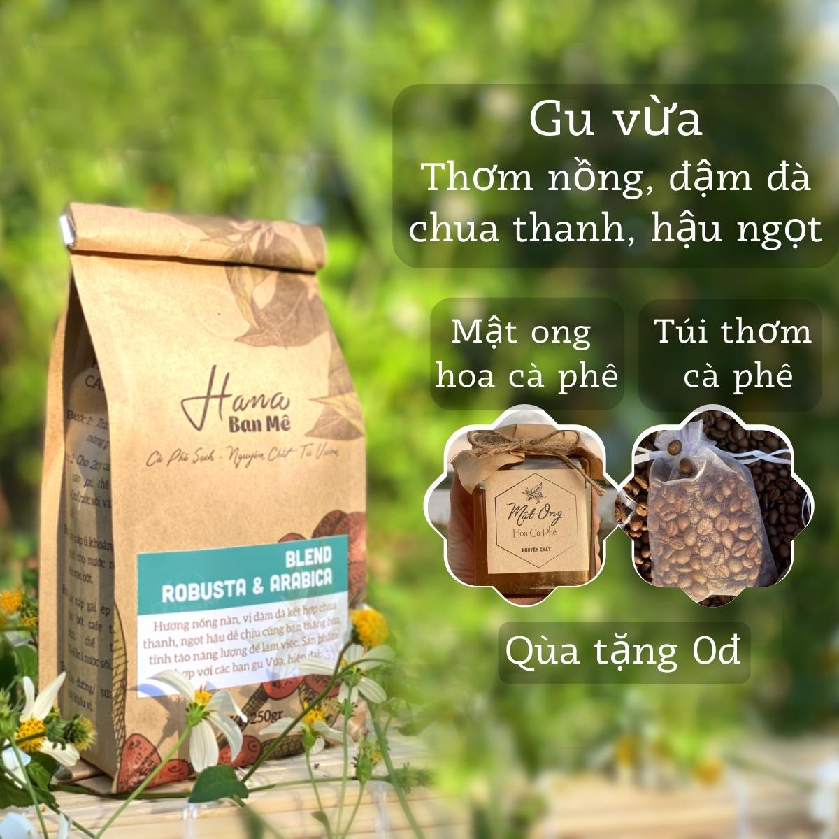 Cà phê rang xay nguyên chất, Blend , đắng vừa, chua dịu, hương thanh thoát, cà phê hạt, cà phê pha máy, cà phê pha phin