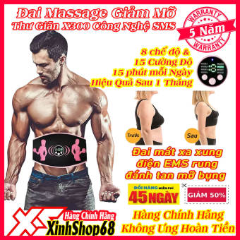 Đai mát xa giảm đau EMS X300, đai mát xa giảm mỡ, Máy massage bụng thon gọn cơ thể, Sử dụng công nghệ Nhật Bẩn cao cấp mát xa toàn thân, săn chắc cơ thể