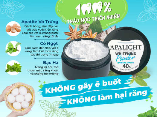 Bột trắng răng Apalight nhập khẩu Nhật Bản