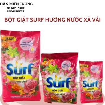 Bột giặt Surf 5,5KG, bột giặt Surf ngát hương xuân 5,5kg - Hương nước xả vải, bột giặt Surf hương nước xả vải 380g, 800g, 2kg,5.5kg