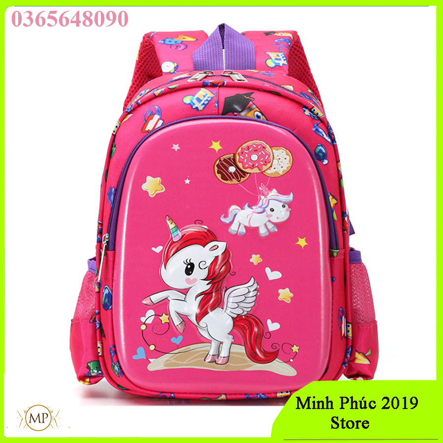 [SIZE CAO 30CM] Balo mầm non cho bé trai bé gái từ 1-6 tuổi siêu nhẹ in hình khủng long, kỳ lân đáng yêu - Cặp sách mẫu giáo, túi đi học nhiều ngăn thoải mái đựng đồ